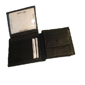 Mens Black Leather Wallet