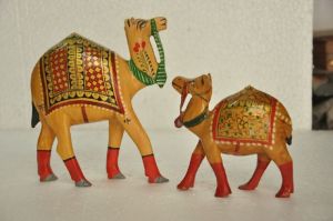 Wooden Camel Statue