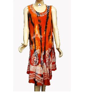 LADIES TIE DYE UMBRELLA DRESS