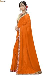 Orange Georgette Saree