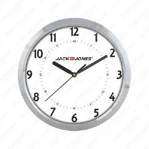 Silver Analog Wall Clock