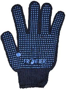 knitted dotted hand gloves