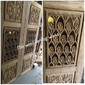 Teak Pooja Doors