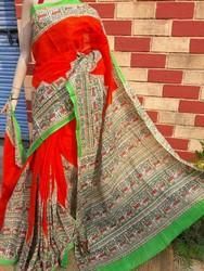 Printed Molmol Saree