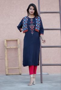 rayon kurti with koti