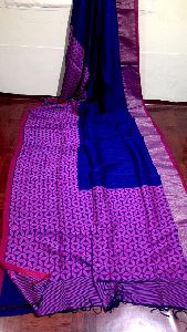 lilen by cotton Saree