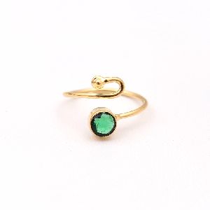 Emerald Hydro Gemstone Ring