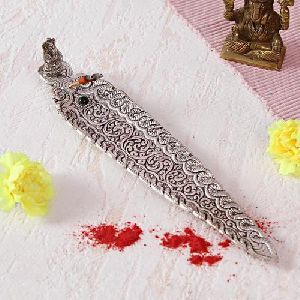 Silver Ganesha Incense Stick Holder