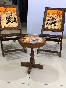 Wooden painting chair