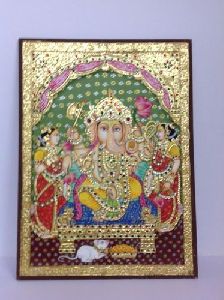 Ganeshji Tanjore Painting