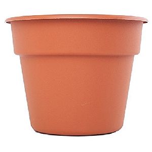 Brown Plastic Flower Pot