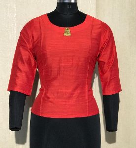 Red Full Sleeves Blouse