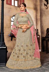 Wedding Brown Organja Lehenga