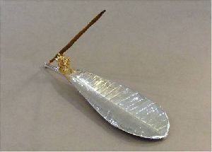 Silver Champa Leaf Incense Holder