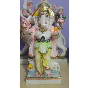 Multicolor Marble Ganesh Statue