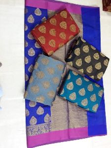 Ethnic Boota Cotton Saree