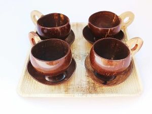 Coconut Shell Tea Cup Set