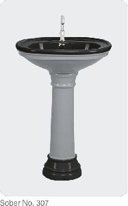 Dual Colour Pedestal Wash Basin