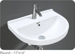 White Wall Mounted Wash Basin