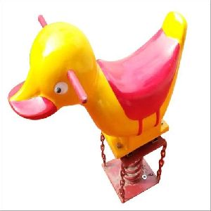 Galvanized Iron Duck Rider Toy