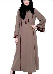 Kali Cut Maroon Line Abaya