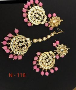 Golden Kundan Earring