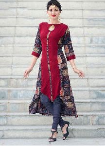 Printed High Low Kurti