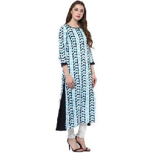 Printed Round Neck Kurti