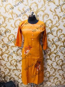 Golden Party Wear Kurti