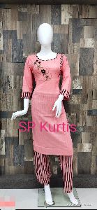 Pink Casual Kurti