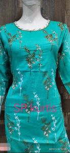 Sky Blue Casual Kurti