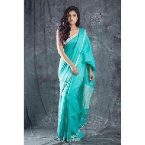 Plain Linen Saree