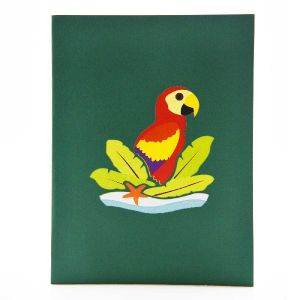 Tropical Parrot Pop Up Card for Teacher's Day