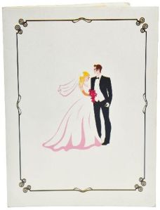 White Wedding 3D Pop Up Greeting Card