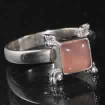 Silver Chalcedony gemstone Ring