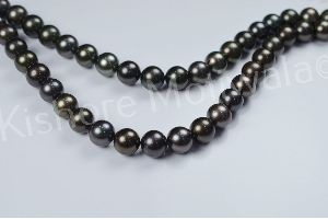 TAHITI ROUND SHAPE BLACK COLOR 11-12 MM PEARL BEADS