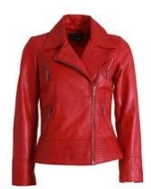 WOMENS LADIES SHEEP GENUINE LEATHER BIKER JACKET