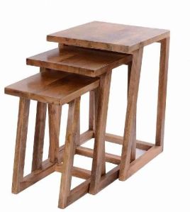 Wooden Stools Set of 3