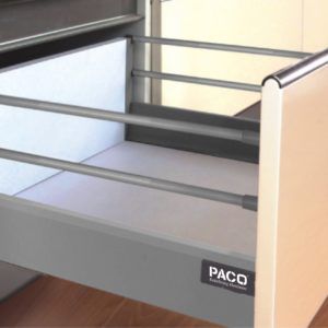 HEIGHTENED SMART DRAWER SYSTEM WITH ROUND GALLERY RAIL