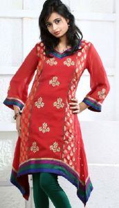 Red Georgette Tunic