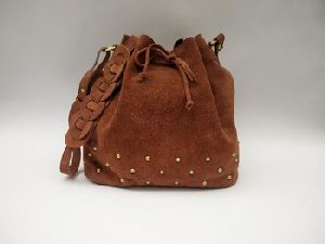 Leather Studded Bucket Bag