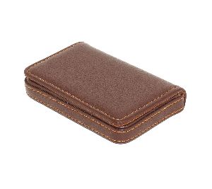 Stylish Pocket Sized Stitched Leather Visiting Card Holder