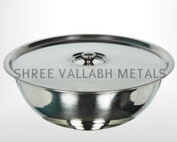 Stainless Steel Deep Footed Bowl with Cover