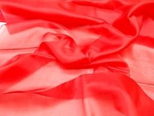 Silk Organza Fabric Coral Red