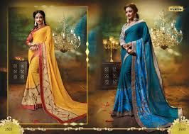 Vichitra Print Sarees