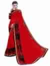 Women Red Georgette Saree