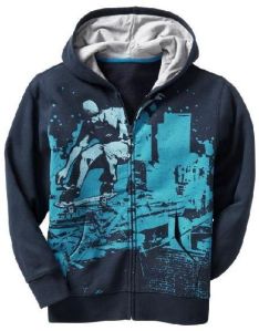 Boys zip up hoodie with graphic