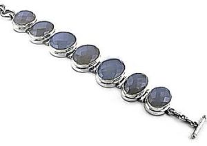 Handmade Chalcedony 925 Silver Bracelet