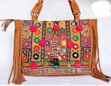Banjara Handmade Embroidery Boho Real Sued women leather Handbag