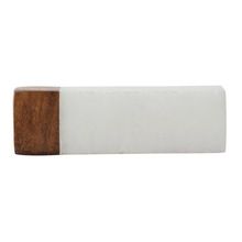 Recatangle Marble And Wood Decorative Knob